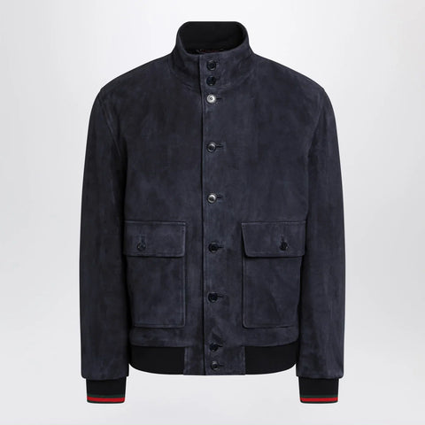 GUCCI Blue leather jacket