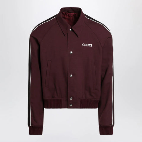 GUCCI Bomber Bordeaux in wool blend
