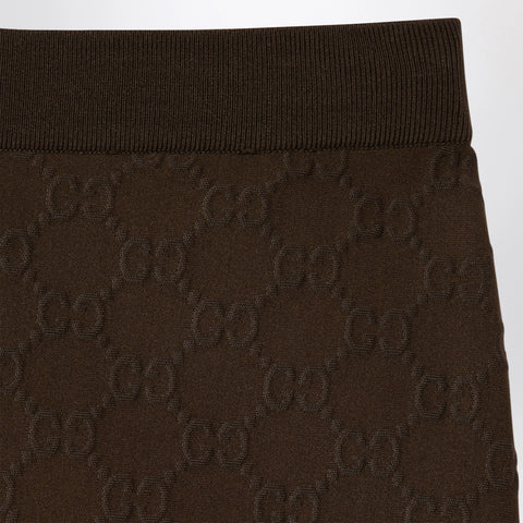 GUCCI Brown GG jacquard jersey leggings
