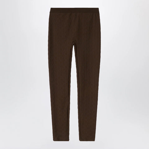 GUCCI Brown GG jacquard jersey leggings