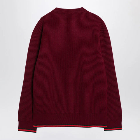 GUCCI Burgundy wool and cashmere jumper