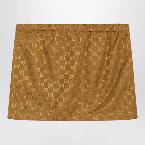 GUCCI Caramel GG jersey mini skirt