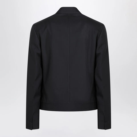 GUCCI Dark grey jacket in wool gabardine