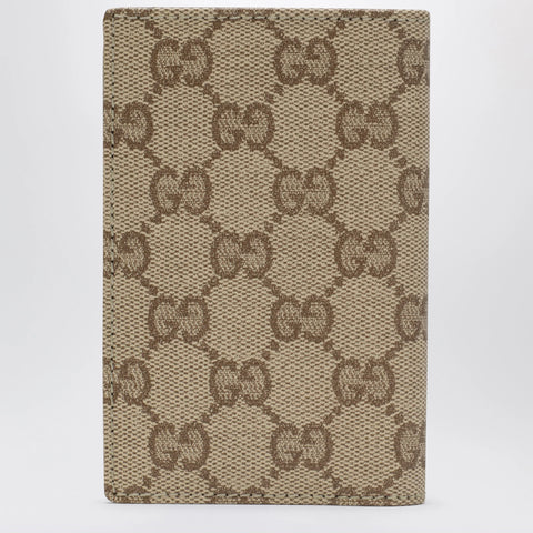 GUCCI Essence Classic card holder in sand beige GG fabric