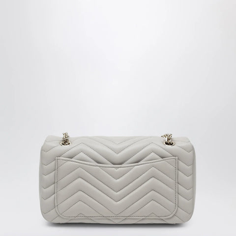 GUCCI GG Marmont medium light grey shoulder bag