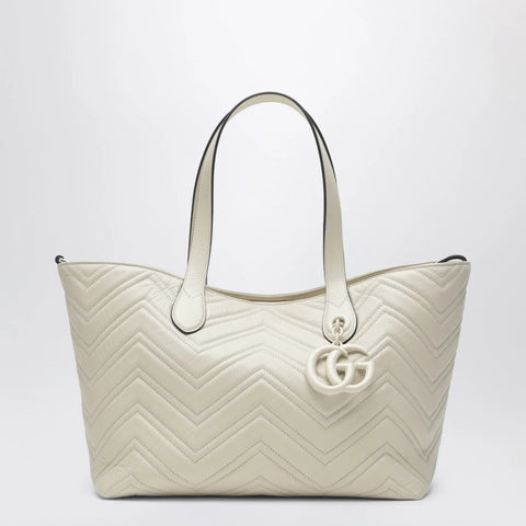 GUCCI GG Marmont medium shopping bag ivory