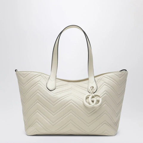 GUCCI GG Marmont medium shopping bag ivory