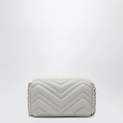GUCCI GG Marmont mini shoulder bag in light grey leather