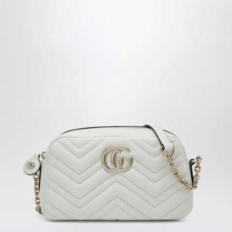 GUCCI GG Marmont small white camera bag