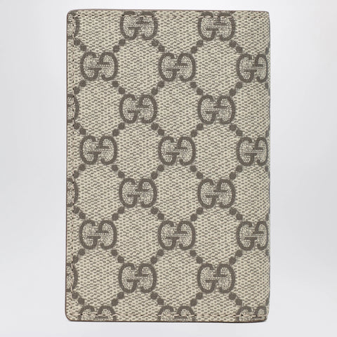 GUCCI GG Supreme fabric wallet in beige/ebony