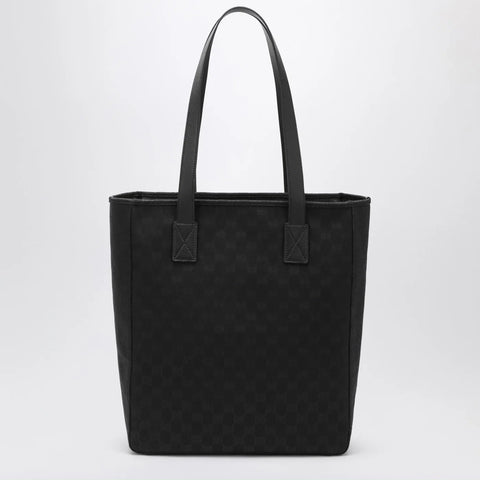 GUCCI GG black fabric shopping bag