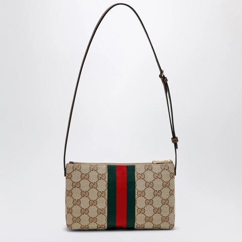 GUCCI GG fabric shoulder bag in sand color
