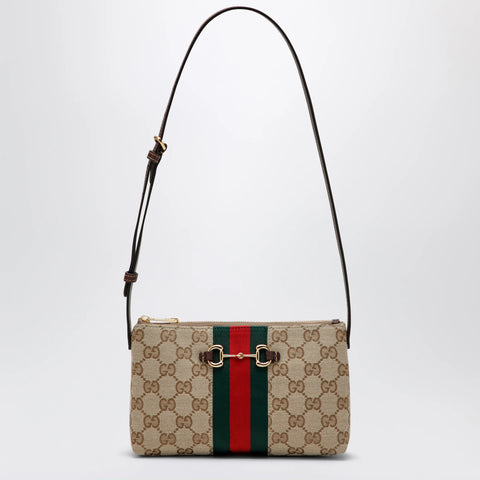 GUCCI GG fabric shoulder bag in sand color