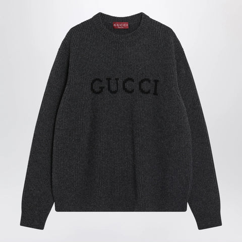 GUCCI Gray wool and cashmere sweater