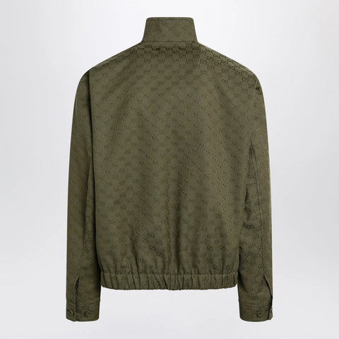 GUCCI Green forest bomber in GG fabric