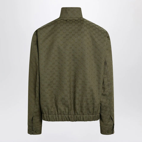 GUCCI Green forest bomber in GG fabric