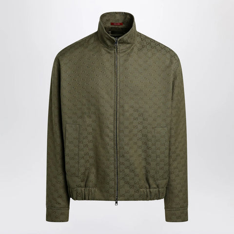 GUCCI Green forest bomber in GG fabric