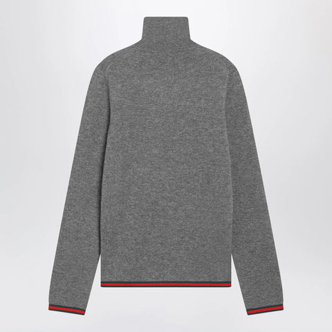GUCCI Grey cashmere turtleneck sweater
