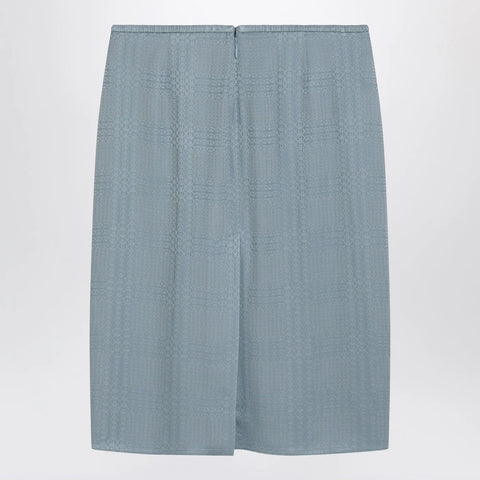 GUCCI Light blue GG jacquard silk skirt