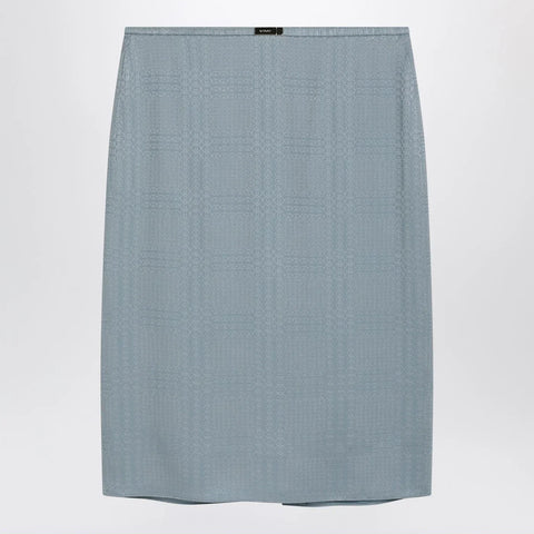 GUCCI Light blue GG jacquard silk skirt