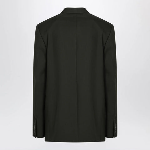 GUCCI Military green double-breasted jacket in wool