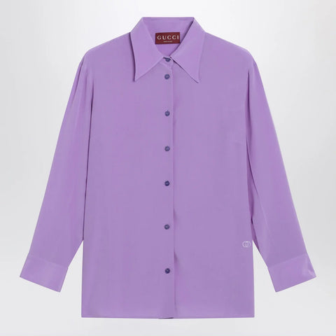 GUCCI Purple silk shirt