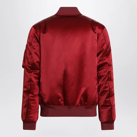 GUCCI Rosso Ancora Bomber in heavy nylon canvas