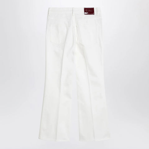 GUCCI Short white flare trousers