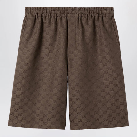 GUCCI Shorts in GG linen blend fabric