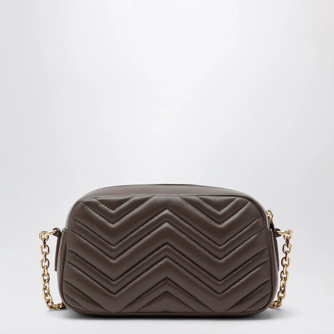 GUCCI Small GG Marmont camera bag in taupe nappa leather