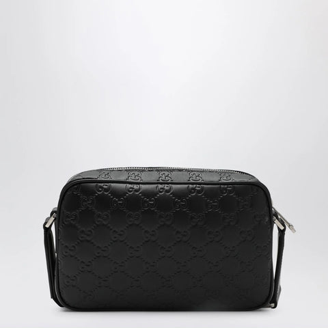 GUCCI Small black GG Emblem shoulder bag