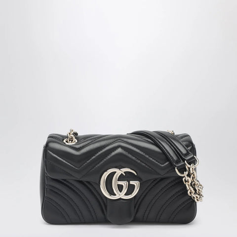 GUCCI Small black GG Marmont shoulder bag