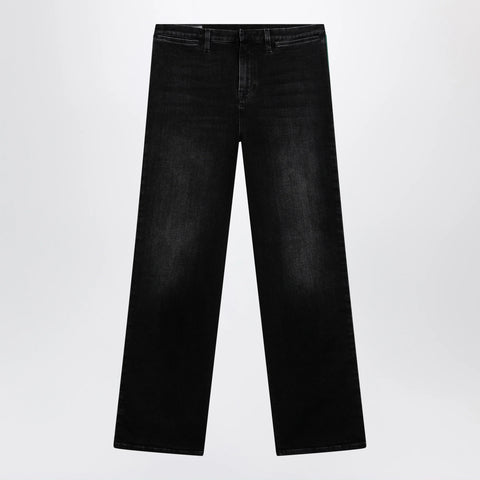 GUCCI Straight-leg stretch cotton denim jeans in black