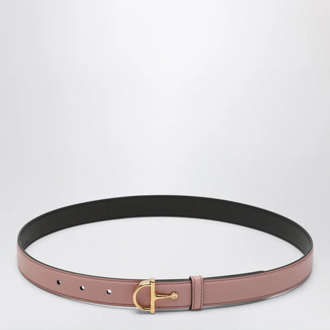GUCCI Thin pink belt with Half Horsebit buckle