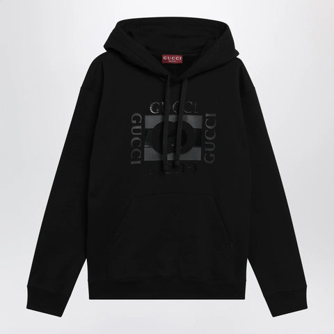 GUCCI White cotton sweatshirt with logo print