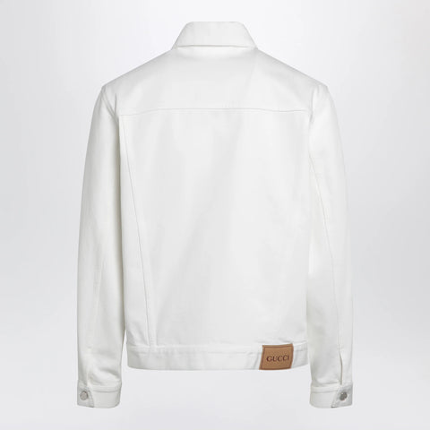 GUCCI White jacket with Horsebit detail