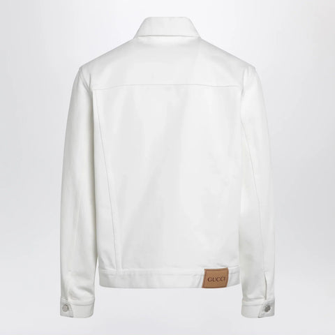GUCCI White jacket with Horsebit detail