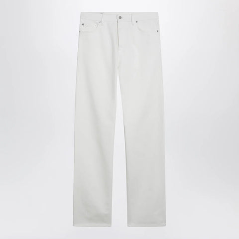 GUCCI White trousers with Horsebit detail