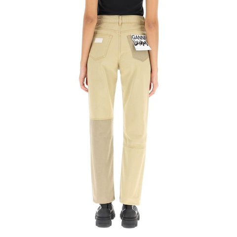 Ganni Brown Cotton Jeans Denim