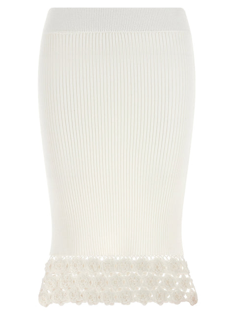 Ganni Cotton Crochet Skirt