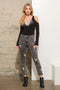 Garment Wash Star Crop Denim Skinny Jeans Charcoal-Jeans-Blue B-S-Urbanheer