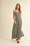 Gingham Pattern Maxi Dress