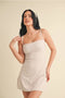 Gingham Print Sweetheart Dress Beige Gingham-Dress-KIMBERLY C-S-Beige Gingham-Urbanheer
