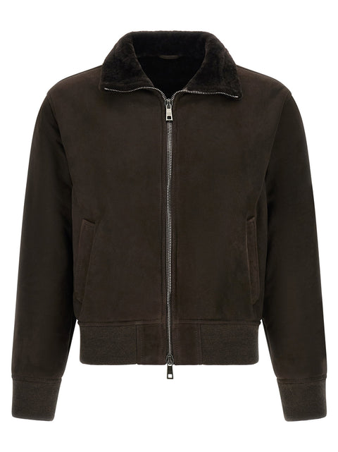 Giorgio Brato Suede Bomber Jacket