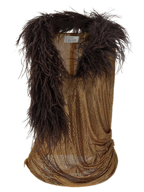 Giuseppe Di Morabito Mesh And Feather Top