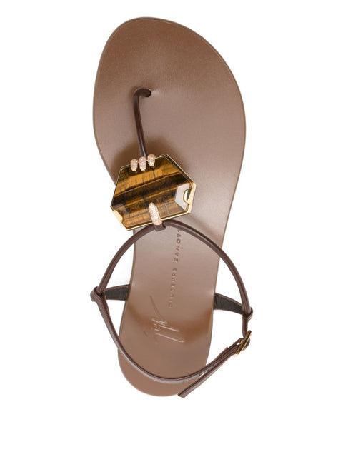 Giuseppe Zanotti Atlantide buckle-embellished thong sandals.
