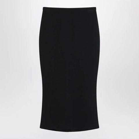 Givenchy Black midi skirt with pleats on the back