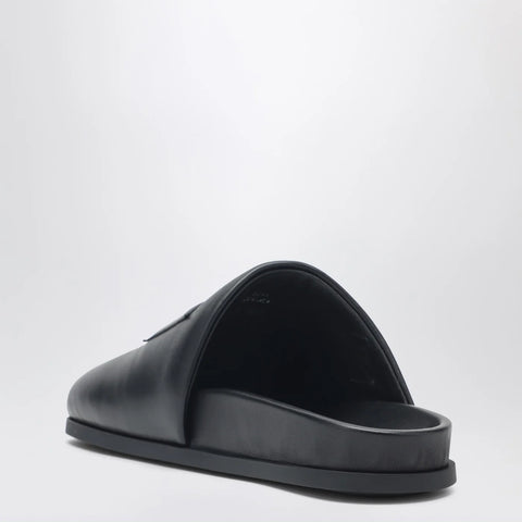 Givenchy Label flat mules in black nappa leather