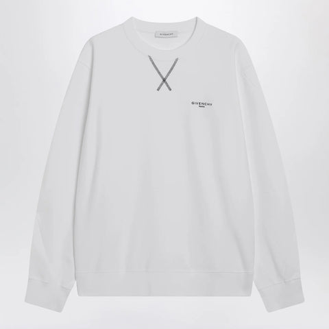 Givenchy White Couture Seam sweatshirt with embroidered logo