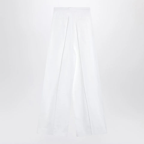 Givenchy White pleated cotton trousers